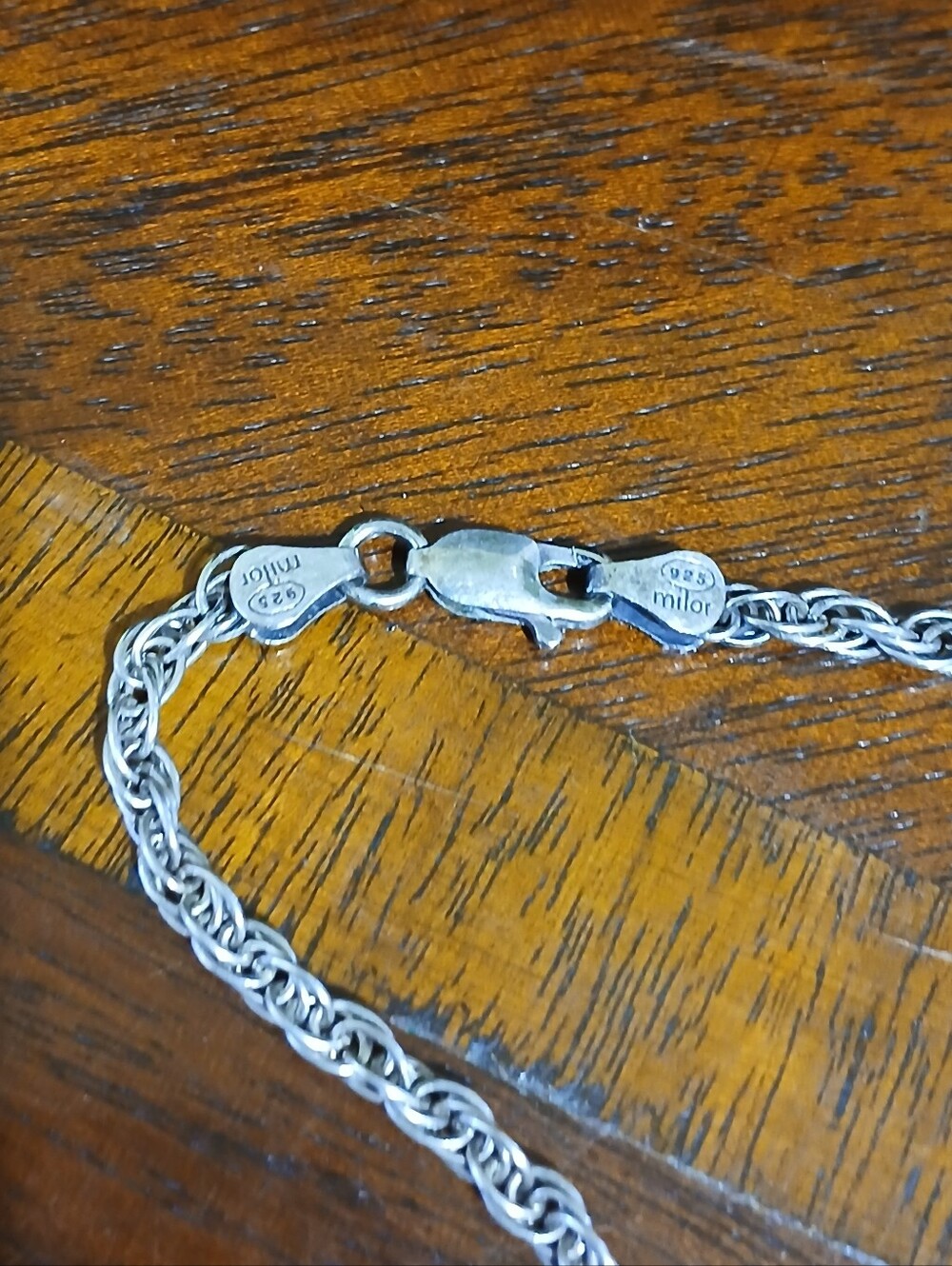 Sterling Silver Rope Chain 7" Bracelet - Silver
